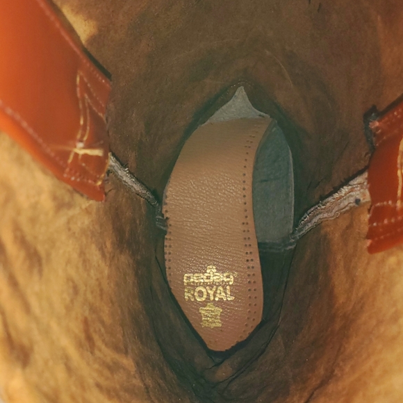 Big Bull Western Cowboy Boots Men's Reddish Brown and Tan Size 9 D Vintage - Picture 9 of 16